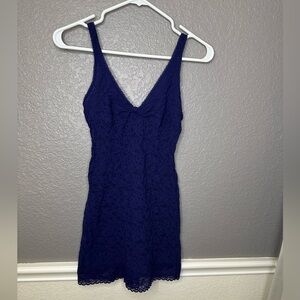Victoria Secret The Lacie See through blue Slip Dress Lingerie‎ Nighty Teddy S